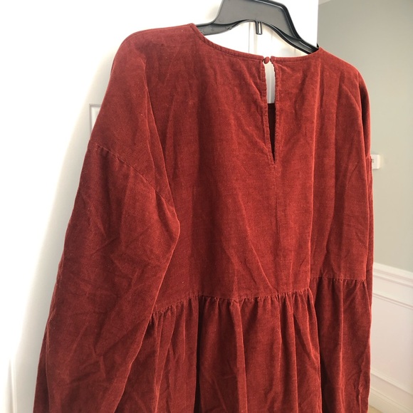 New: Madewell Relaxed Baby Corduroy Dress with Pockets. Size Large - Picture 8 of 13